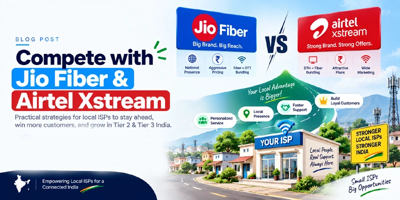 How Small ISPs Can Compete with Jio Fiber and Airtel Xstream