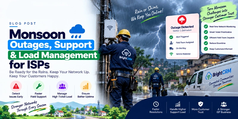 Monsoon Outages & Complaint Spikes: How ISPs Can Manage Support Load