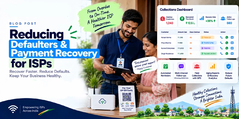 ISP payment recovery and defaulter reduction strategies